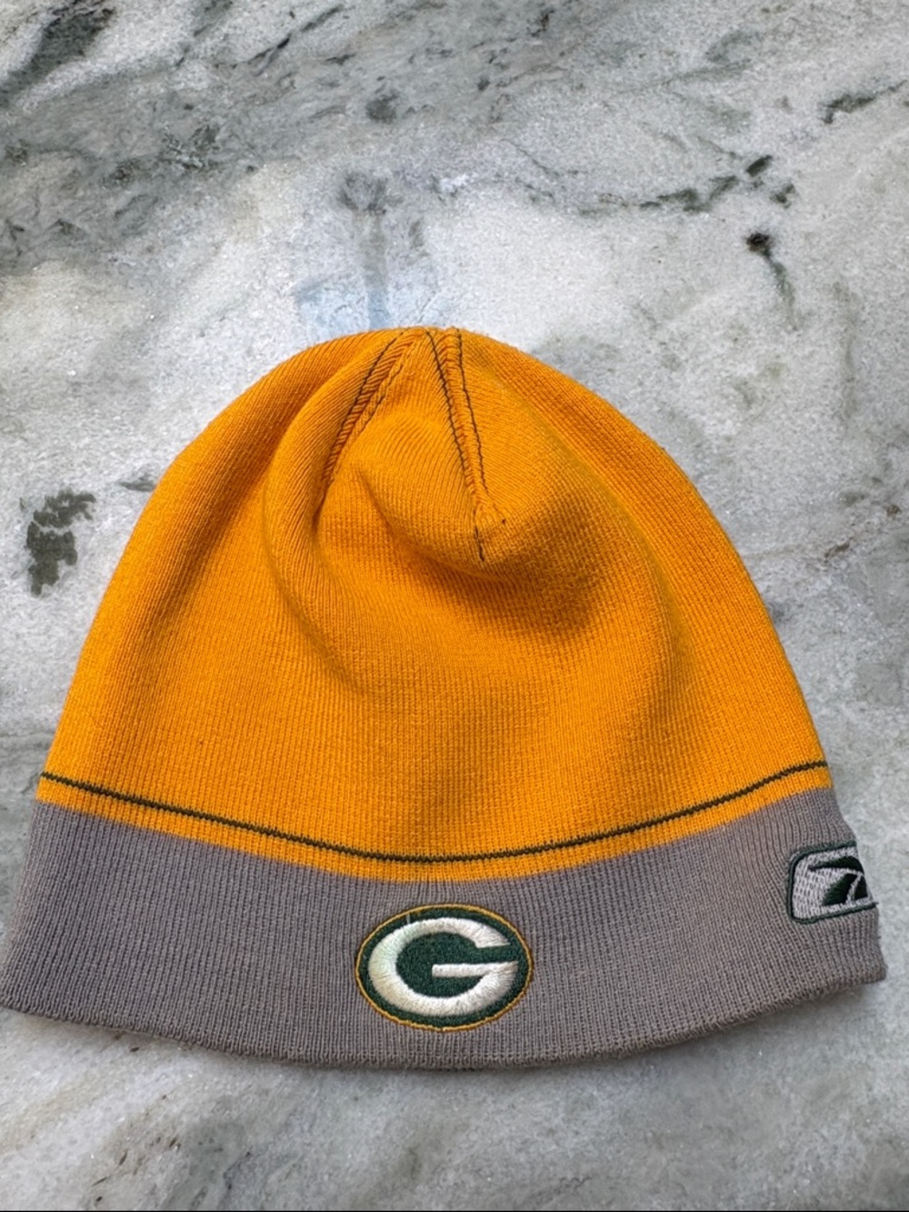 NFL Green Bay Packers Gold and Gray Beanie Hat